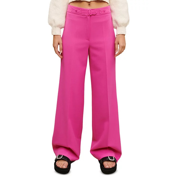Maje Women Patricia Wide Leg Pants Fuchsia Size 34EU/ XS - Picture 1 of 4